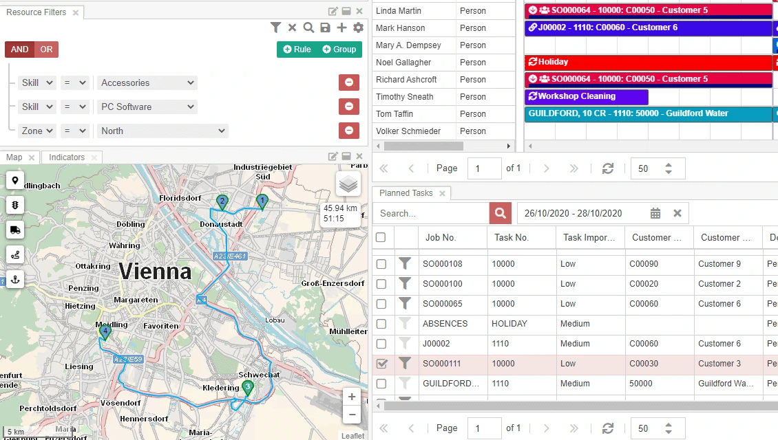 Planning board screenshot